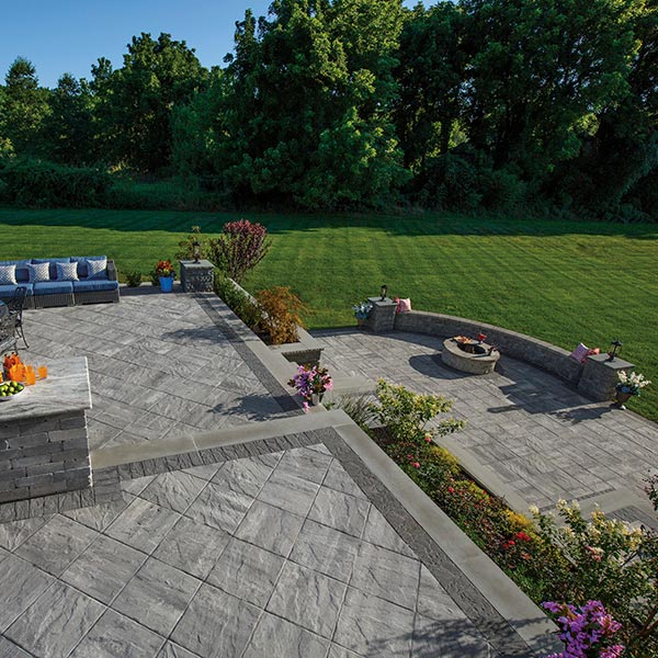 new patio and large lawn